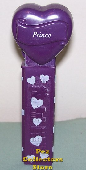 (image for) 2005 Prince Heart Pez Purple printed stem Loose