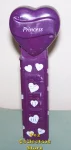 2005 Princess Heart Pez Purple printed stem Loose