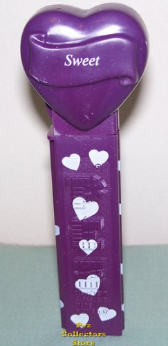 (image for) 2005 Sweet Heart Pez Purple printed stem Loose
