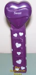 2005 Sweet Heart Pez Purple printed stem Loose