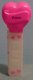 (image for) 2006 Hot Pink Heart Pez Prince on White Printed Stem Loose