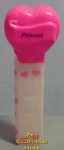 2006 Hot Pink Heart Pez Princess White Printed Stem Loose (image for) 2006 Hot Pink Heart Pez Princess White Printed Stem Loose