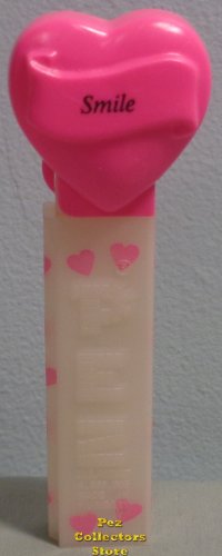 (image for) 2006 Hot Pink Heart Smile White Printed Stem Loose