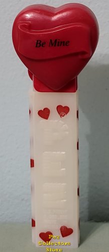 (image for) 2006 Maroon Heart Pez Be Mine White Printed Stem Loose