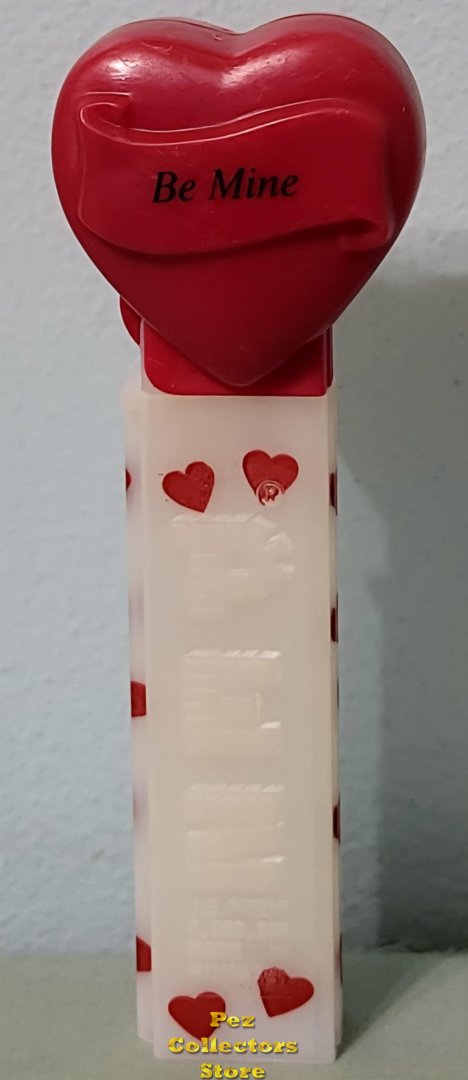 (image for) 2006 Maroon Heart Pez Be Mine White Printed Stem Loose