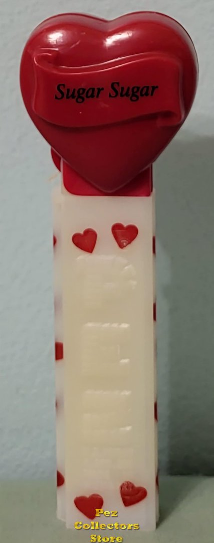 (image for) 2006 Maroon Heart Pez Sugar Sugar White Printed Stem Loose