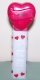 (image for) 2006 Maroon Heart Pez XOXO White Printed Stem Loose