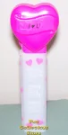 (image for) 2006 Hot Pink Heart Pez I (heart) U White Printed Stem Loose