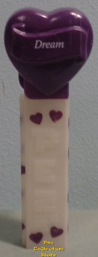 (image for) 2006 Purple Heart Pez Dream White Printed Stem Loose