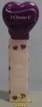 2006 Purple Heart Pez I Choose U White Printed Stem Loose (image for) 2006 Purple Heart Pez I Choose U White Printed Stem Loose