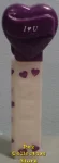2006 Purple Heart Pez I Heart U White Printed Stem Loose (image for) 2006 Purple Heart Pez I Heart U White Printed Stem Loose