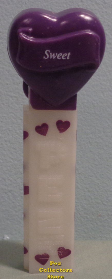 (image for) 2006 Purple Heart Pez Sweet White Printed Stem Loose - Click Image to Close