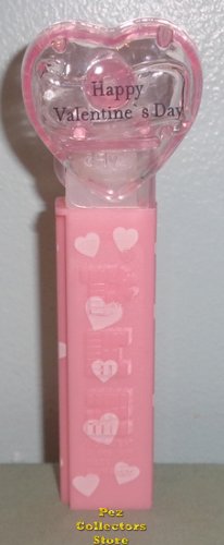 (image for) 2008 Pink Crystal Heart Pez - Black Block Font HVD Slash Loose