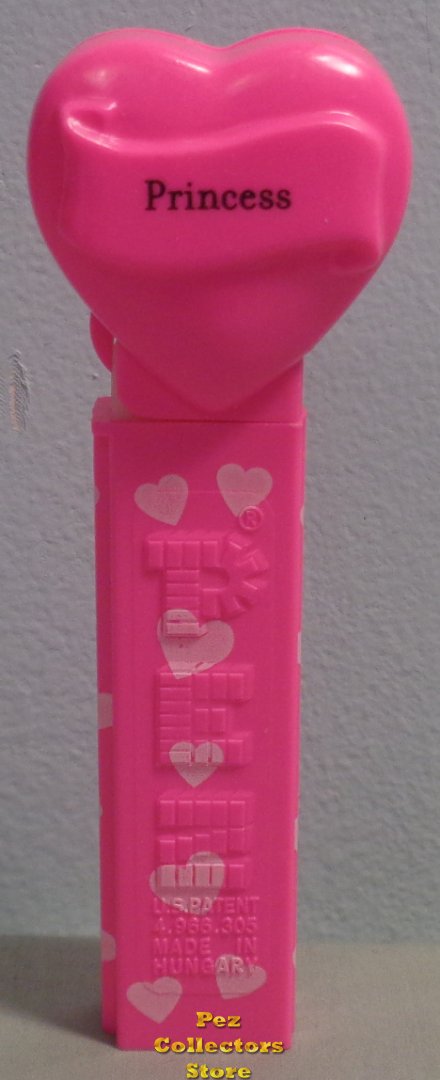 (image for) 2008 Hot Pink Valentines Heart Pez Black Block Prince Loose - Click Image to Close