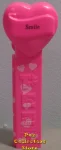 (image for) 2008 Hot Pink Valentines Heart Pez Black Block Smile Loose