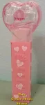 (image for) 2008 Pink Crystal Valentines Heart Pez - Red Block Font Dream Loose