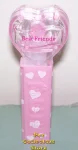 (image for) 2008 Pink Crystal Heart Pez - Red Block Font Best Friends Loose