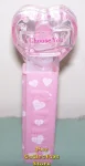 (image for) 2008 Pink Crystal Heart Pez - Red Block Font I Choose You Loose