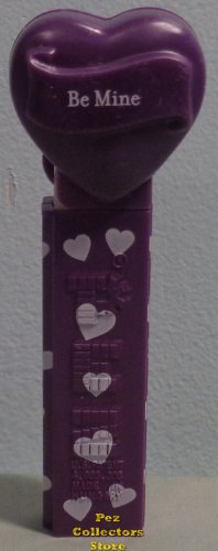 (image for) 2008 Purple Valentines Heart - Block Font Be Mine Loose