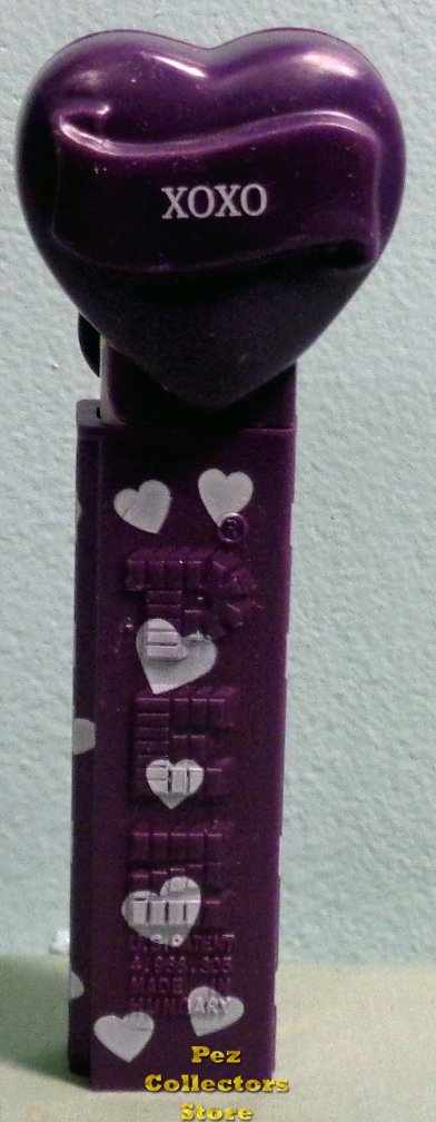 (image for) 2008 Purple Valentines Heart - Block Font XOXO Loose