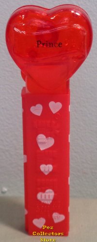 (image for) 2008 Red Crystal Heart Pez - Black Block Font Prince Loose