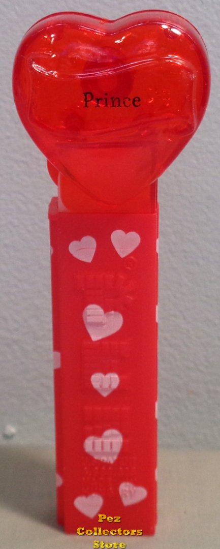 (image for) 2008 Red Crystal Heart Pez - Black Block Font Prince Loose
