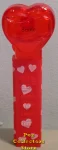 (image for) 2008 Red Crystal Heart Pez - Black Block Font Smile Loose