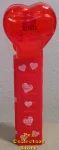 (image for) 2008 Red Crystal Heart Pez - Black Block Font XOXO Loose