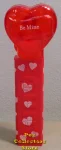 (image for) 2008 Red Crystal Heart Pez - White Block Font Be Mine Loose