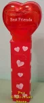 (image for) 2008 Red Crystal Heart Pez - White Block Font Best Friends Loose