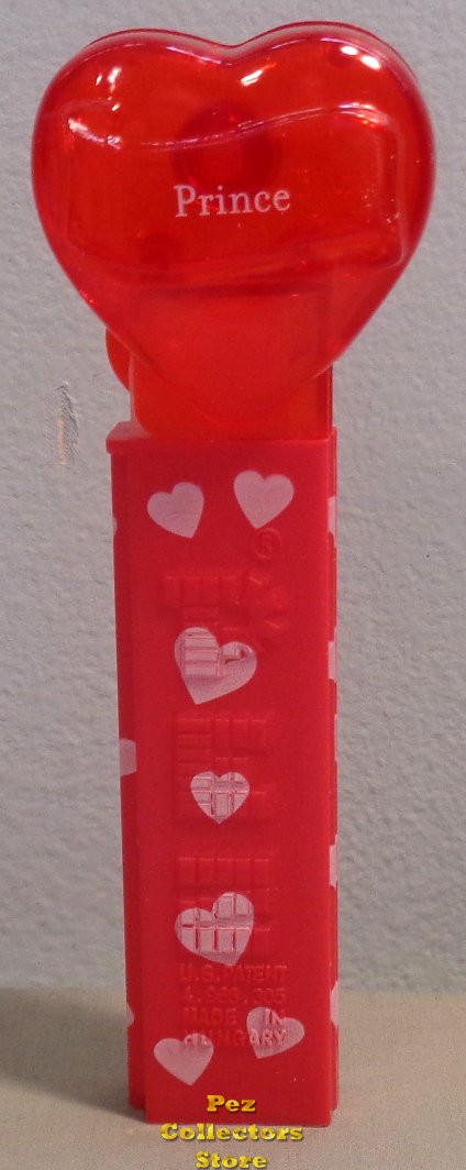 (image for) 2008 Red Crystal Heart Pez - White Block Font Prince Loose