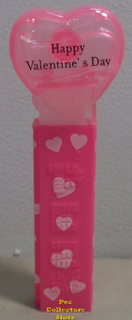 (image for) 2009 Tall Cloudy Pink Crystal Valentine Heart - HVD Loose