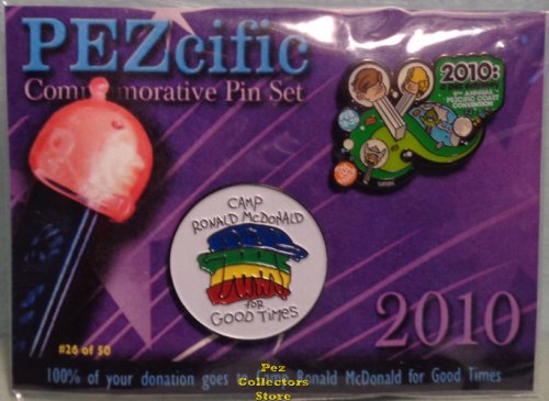 (image for) 2010 PEZcific Coast Convention Charity Pin Set 50 made