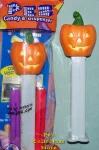 (image for) 2012 Flat Top Pumpkin Pez White Glow in the Dark Stem MIB