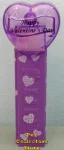 2012 Lavender Purple Crystal Valentine Heart Pez Black HVD Loose