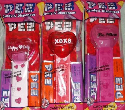 (image for) 2015 Valentine Heart Pez Bold Be Mine, XOXO, Happy (heart) Day M