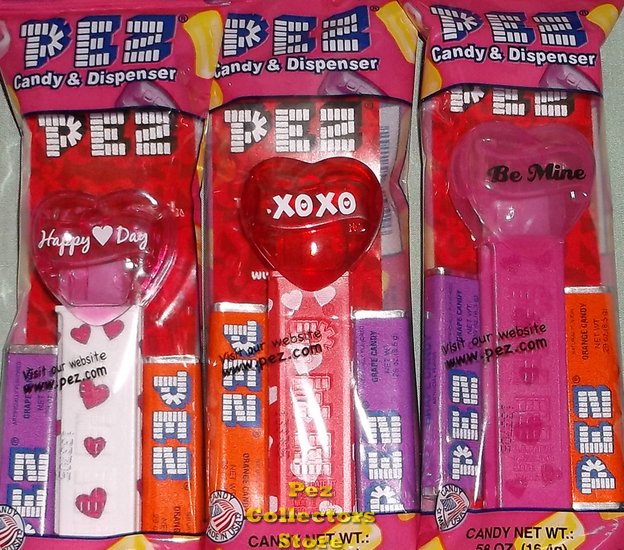 (image for) 2015 Valentine Heart Pez Bold Be Mine, XOXO, Happy (heart) Day M