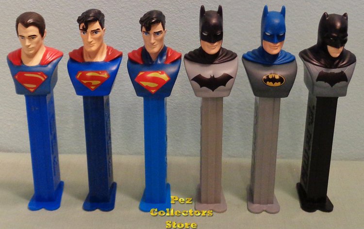 2016 European Batman and Superman Pez Versions