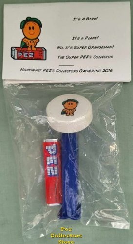 (image for) 2016 Northeast Pez Collectors Gathering Super Orangeman with Header Card