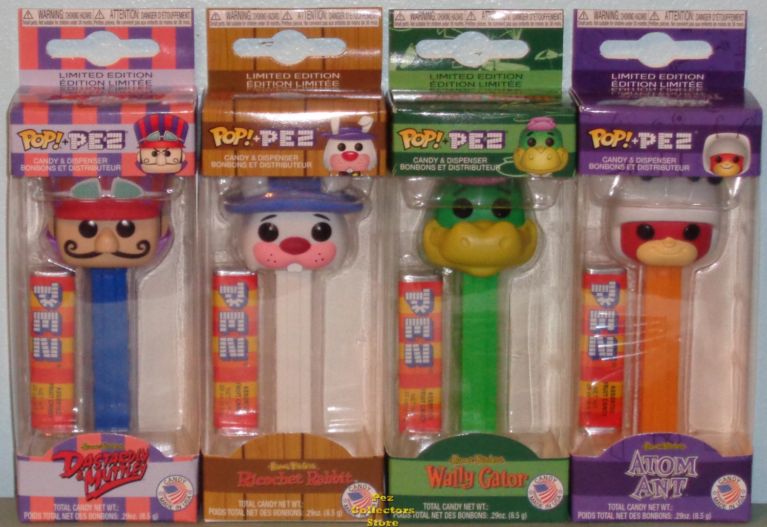 (image for) Hanna Barbera Dick, Ricochet, Wally and Atom POP!+PEZ Bundle