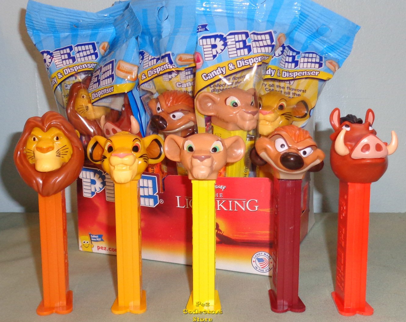 (image for) 2019 Lion King Pez Set Mufasa, Simba, Nala, Pumbaa, Timon MIB - Click Image to Close