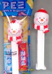 2019 Beanie Cap Snowman with Red and White Scarf Pez