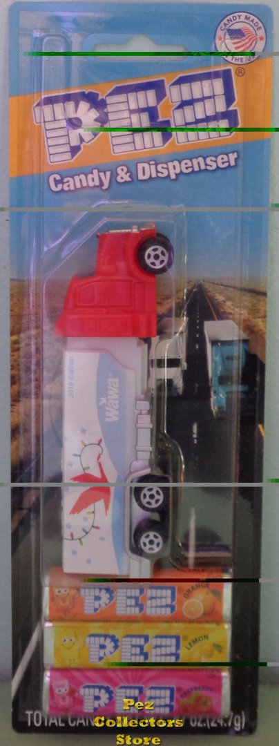 (image for) 2019 Wawa Christmas Lights Truck Rig Promotional Pez - Click Image to Close