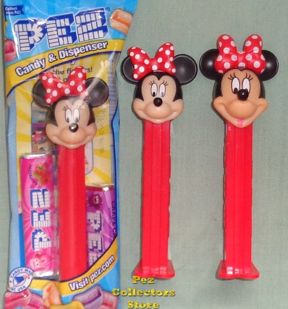 (image for) 2020 Minnie Mouse Polkadot Red Bow Pez MIB - Click Image to Close