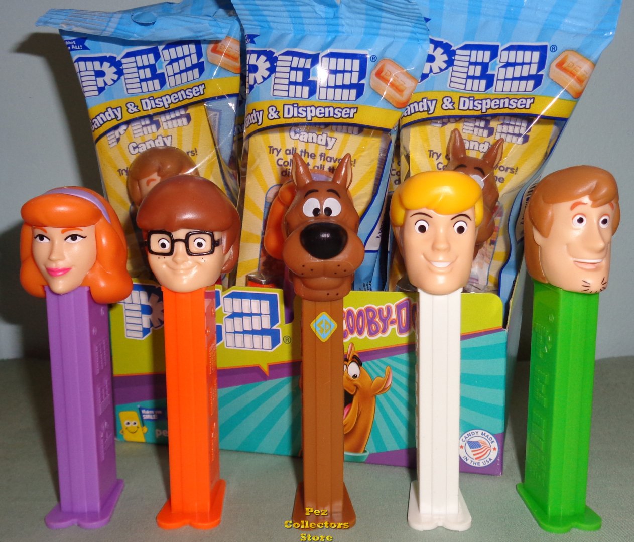 (image for) 2020 Revised Scooby Doo Velma Fred Daphne and Shaggy Pez MIB - Click Image to Close