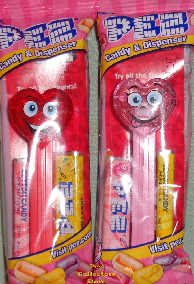 (image for) 2021 Valentine Pez Heart Silly and Happy Lighter Variations MIB - Click Image to Close