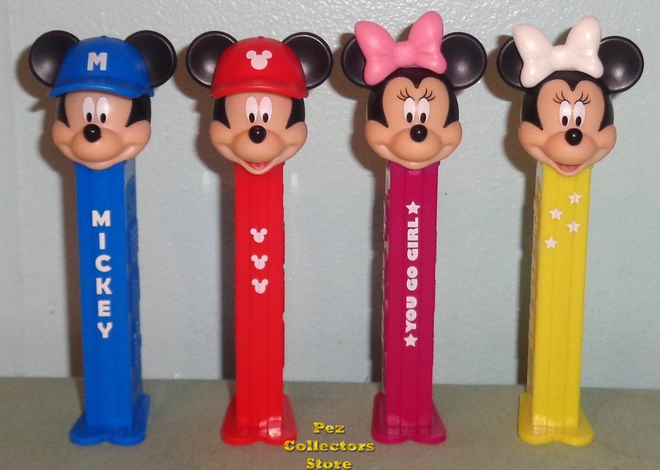 (image for) 2022 European Mickey and Minnie Pez Set of 4 - Click Image to Close