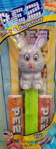 (image for) 2023 Blue Full Body Easter Bunny Pez on Green Stem MIB