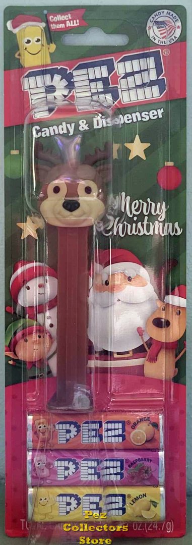 (image for) 2023 Reindeer with No Collar and Black Nose Pez MOC
