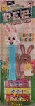 (image for) 2026 White Head Purple Eye Floppy Ear Bunny Pez on Blue Stem MOC